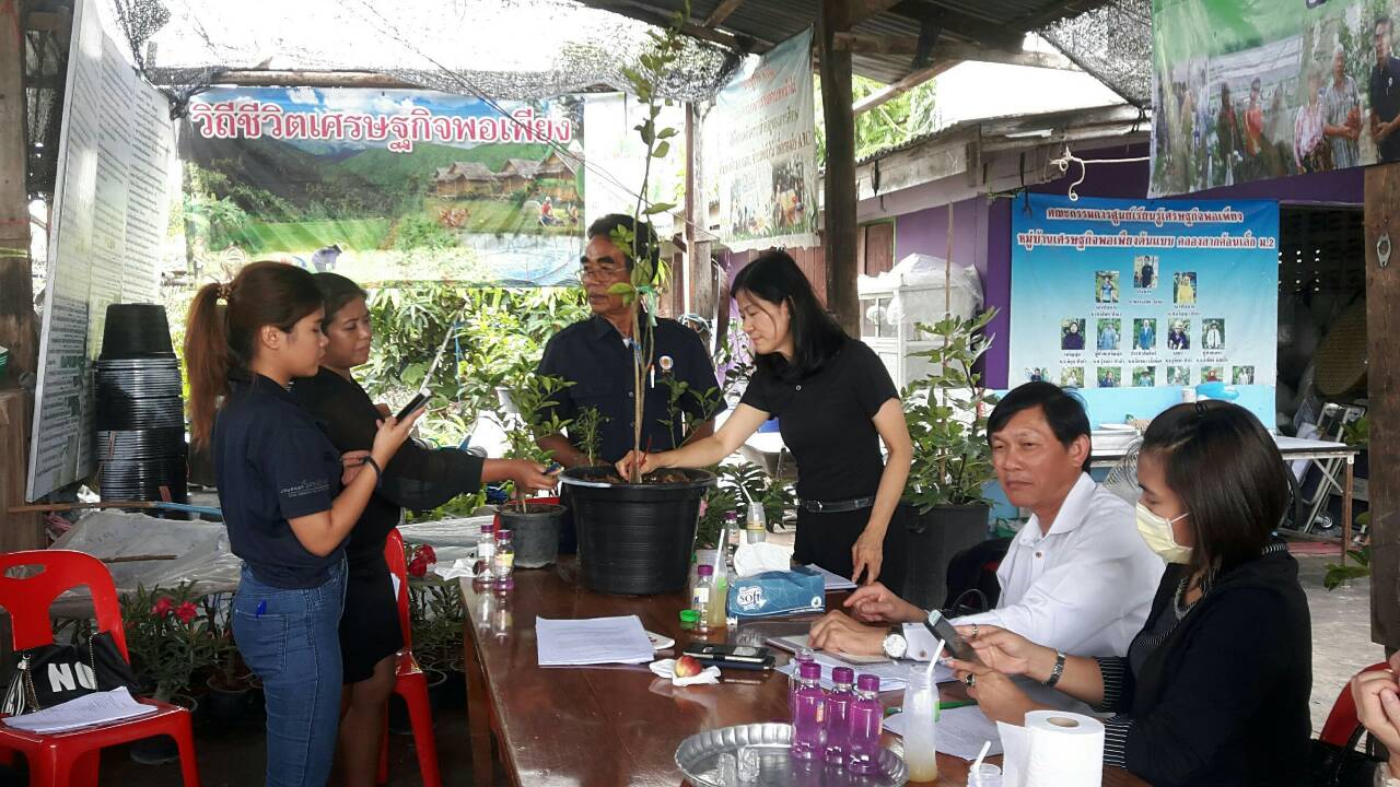 นางวรรณา ลิ่มพานิชย์ ผอ.กลุ่มงานส่งเสริมสัมมาชีพชุมชนลงพื้นที่เก็บข้อมูลกับมูลนิธิสัมมาชีพ