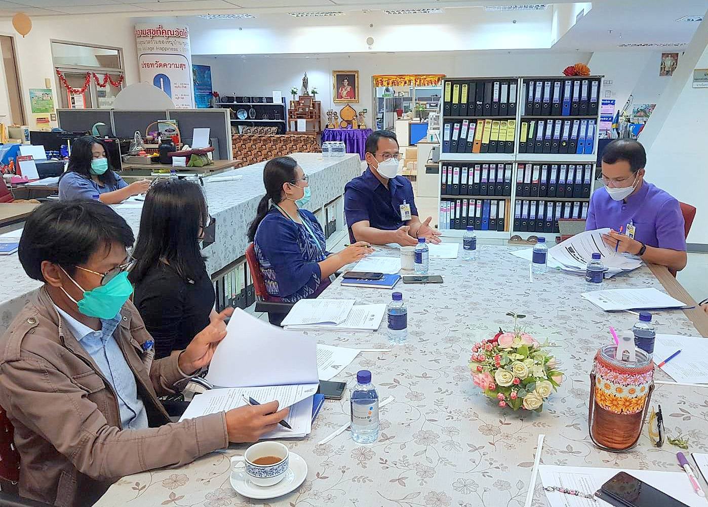 นายอนันต์ เลิศแสง ผู้อำนวยการกลุ่มงานประสานแผนและยุทธศาสตร์ เป็นประธานการประชุมการสื่อสารแผนการเสริมสร้างความโปร่งใสในการดำเนินงาน ประจำปีงบประมาณ พ.ศ. 2565