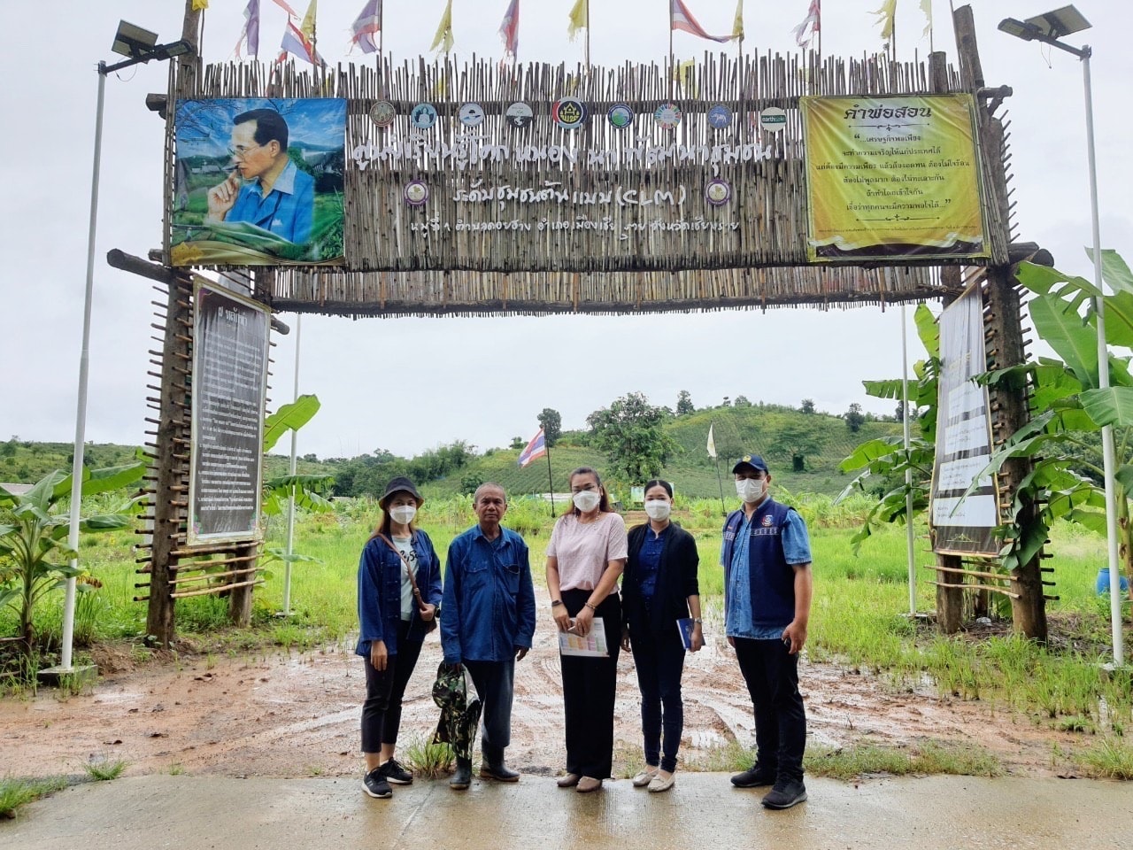 การติดตามการดำเนินงานโครงการ​พัฒนาพื้นที่ต้นแบบการพัฒนาคุณภาพชีวิตตามหลักทฤษฎีใหม่ ประยุกต์สู่ “โคก หนอง นา โมเดล” จังหวัดเชียงราย
