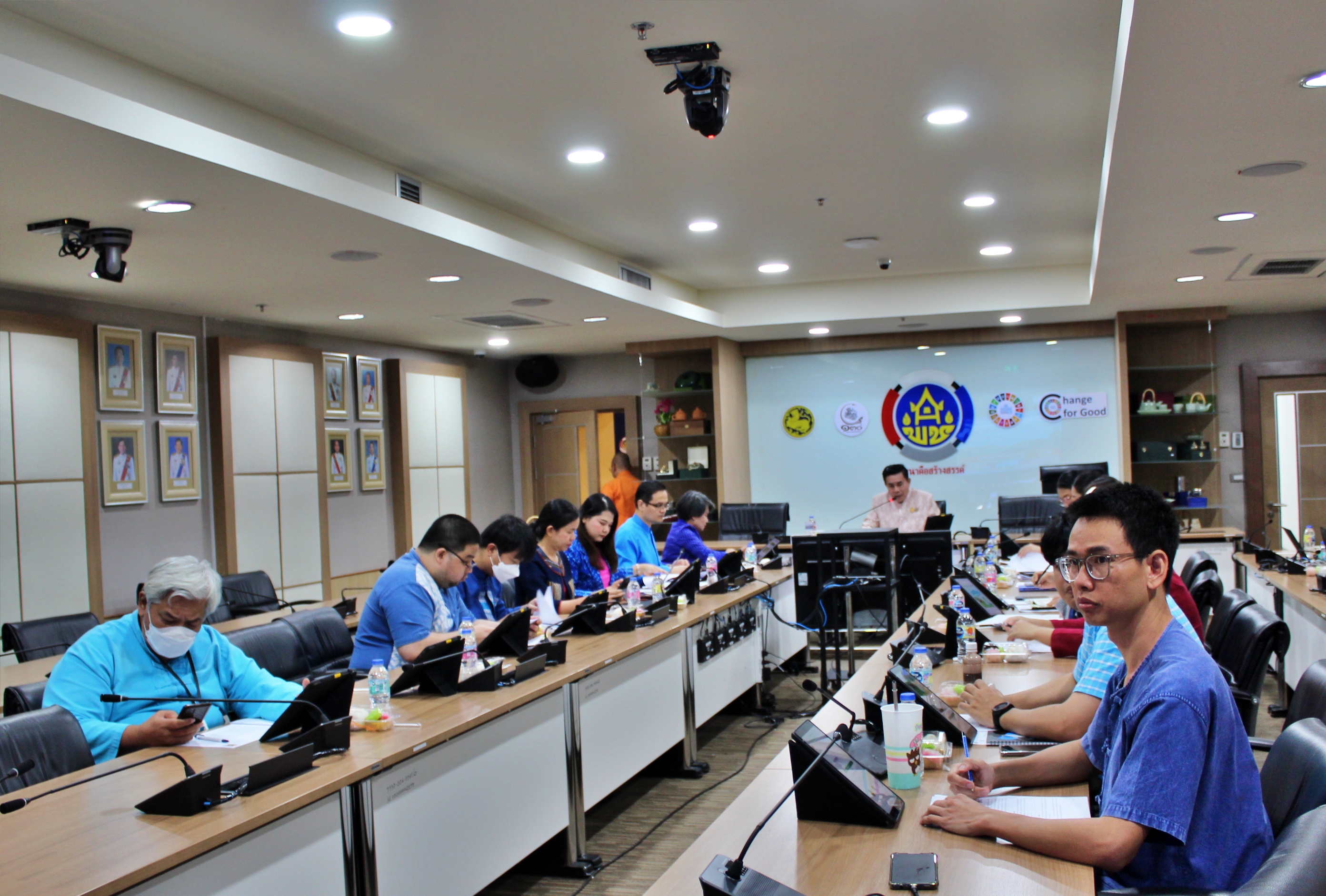 การประชุมติดตามความก้าวหน้าการดำเนินงานโครงการพัฒนาพื้นที่ต้นแบบการพัฒนาคุณภาพชีวิตตามหลักทฤษฎีใหม่ประยุกต์สู่ “โคก หนอง นา โมเดล” กิจกรรมที่ ๗ สร้างระบบโปรแกรมและระบบฐานข้อมูลพัฒนาระบบ Digital รองรับ Local Economy ครั้งที่ 2/2566