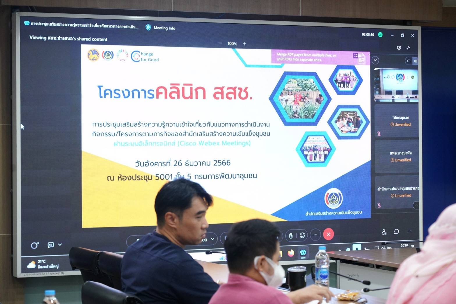 การประชุมโครงการคลินิก สสช.