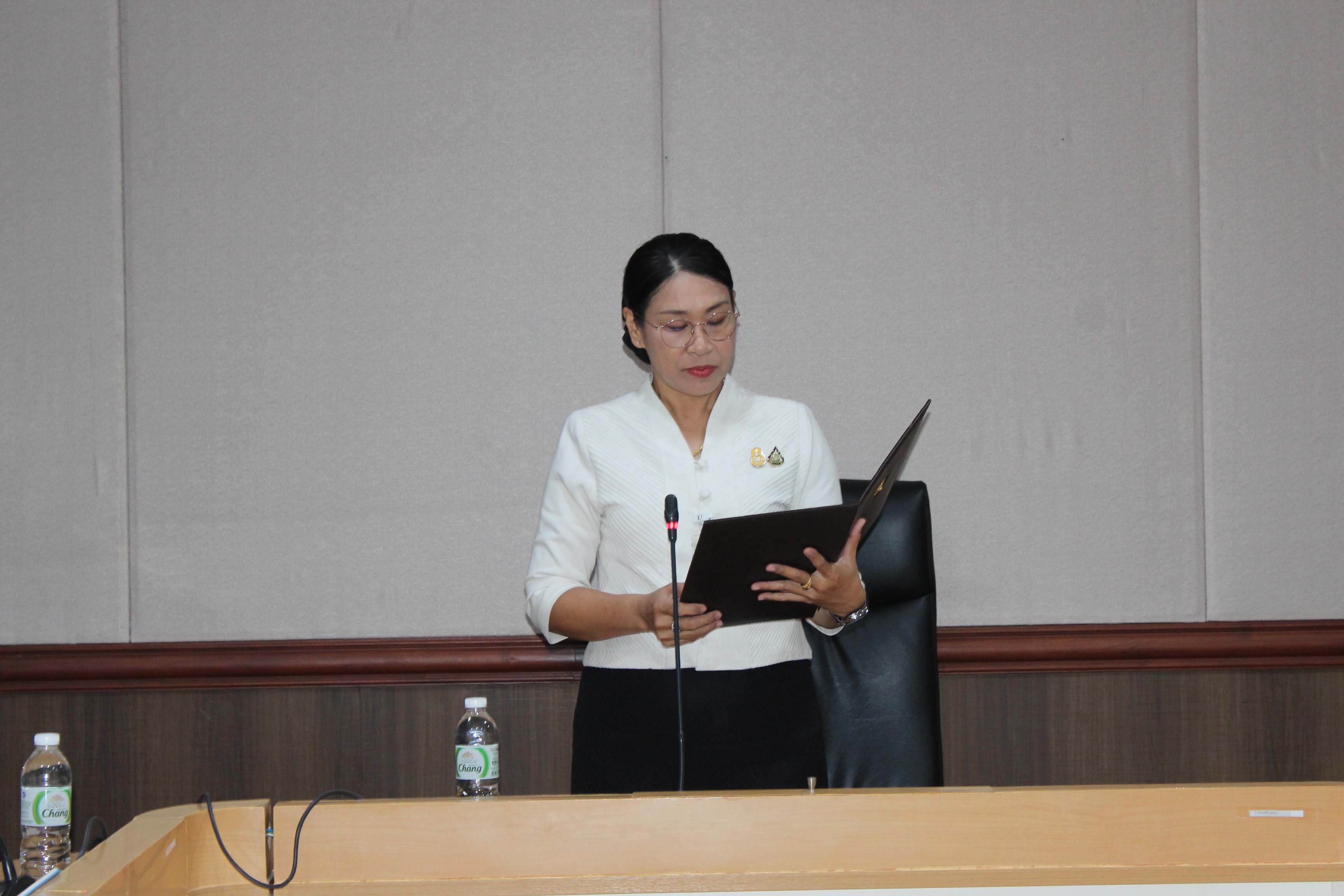 สำนักเสริมสร้างความเข้มแข็งชุมชน ประกาศเจตนารมณ์ในการต่อต้านทุจริต ประจำปีงบประมาณ พ.ศ. 2567