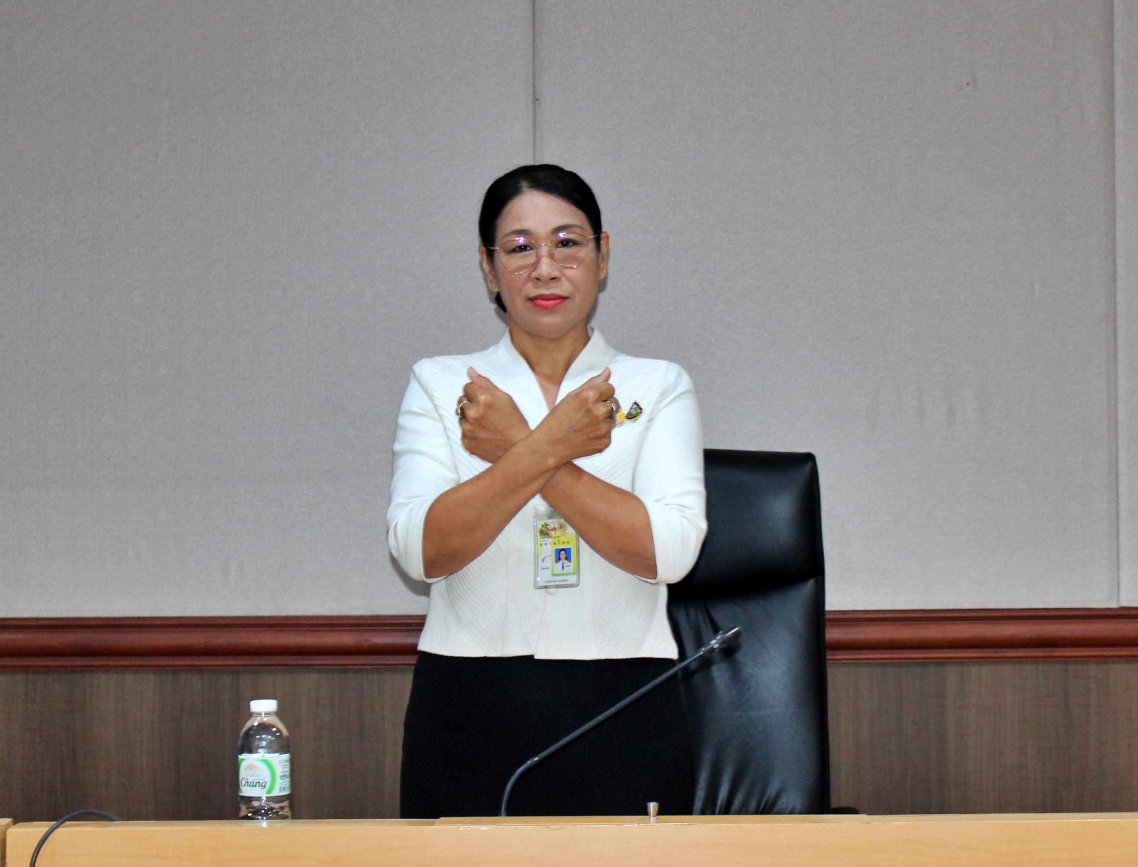 สำนักเสริมสร้างความเข้มแข็งชุมชน ประกาศเจตนารมณ์ในการต่อต้านทุจริต ประจำปีงบประมาณ พ.ศ. 2567