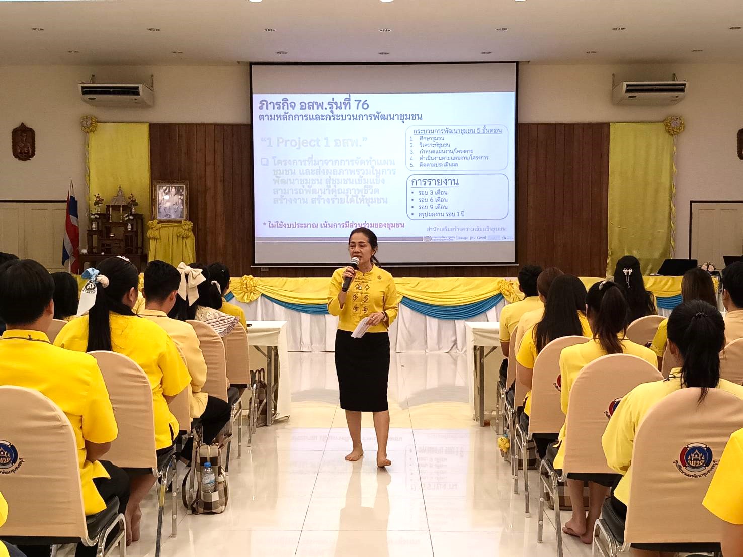 กิจกรรมการฝึกอบรมหลักสูตรก่อนปฏิบัติงานอาสาพัฒนา (อสพ.) รุ่นที่ 76 ในรุ่นที่ 1 วันที่ 21 สิงหาคม 2567