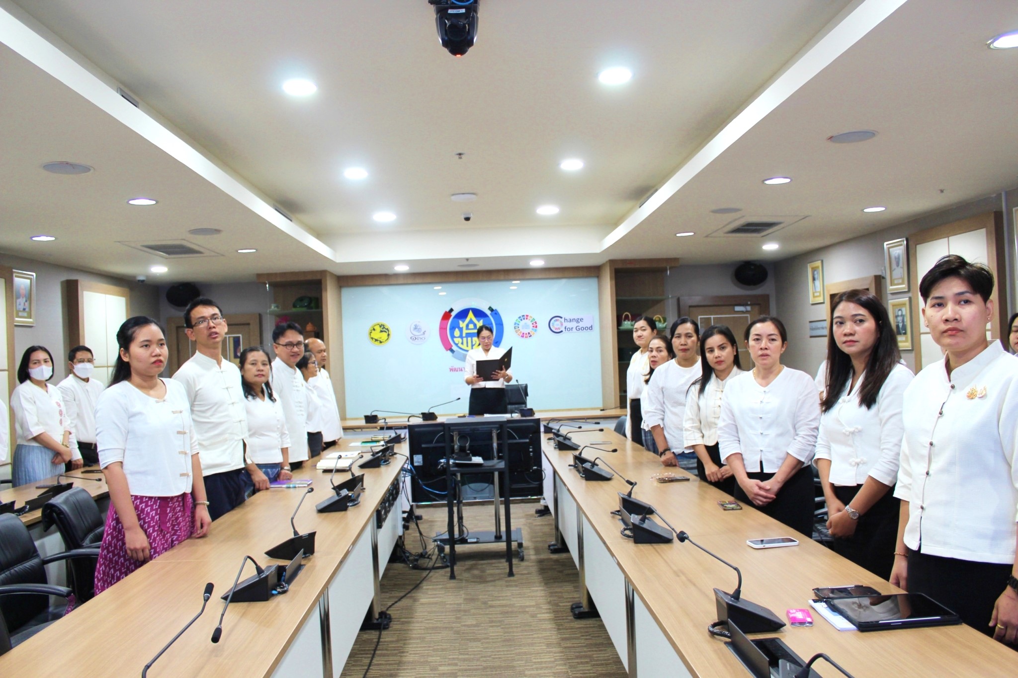 การประกาศเจตนารมณ์ในการต่อต้านทุจริต ประจำปีงบประมาณ พ.ศ. 2568  สำนักเสริมสร้างความเข้มแข็งชุมชน