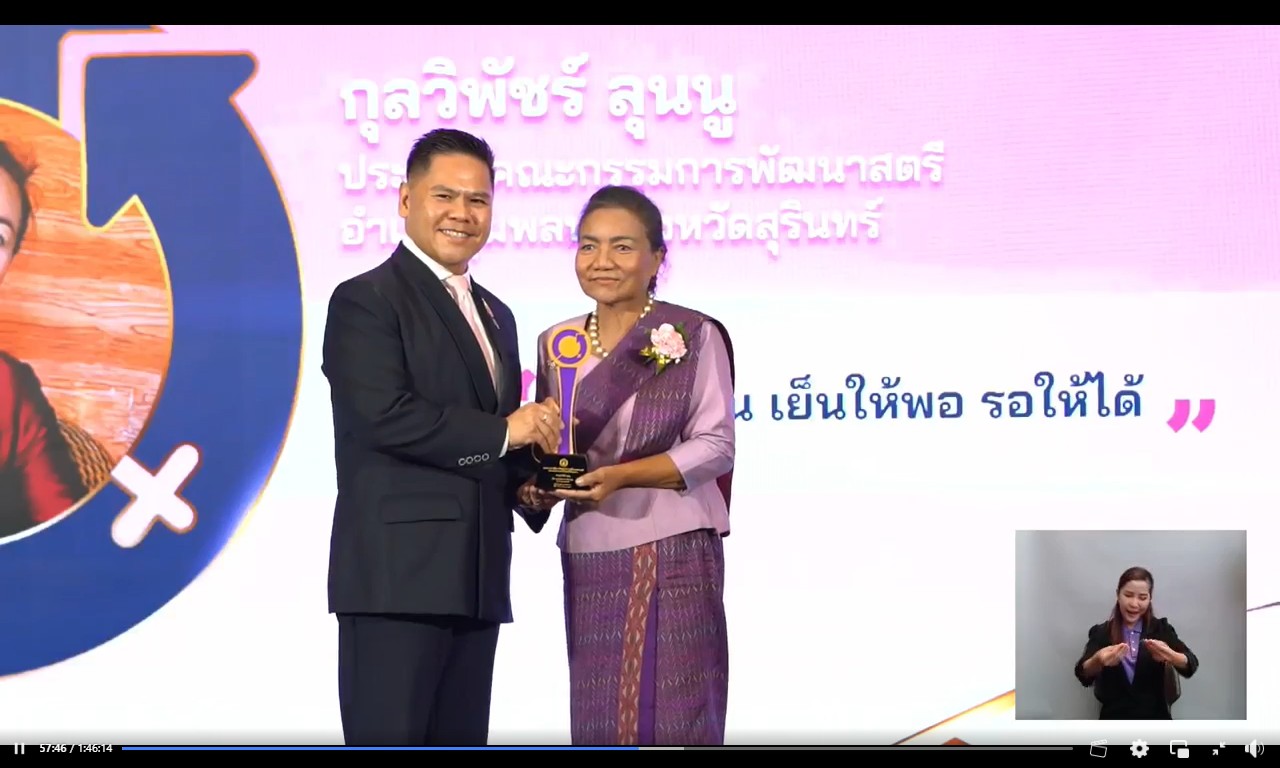 ร่วมแสดงความยินดี รางวัลสตรีดีเด่นด้านการพัฒนาชุมชน