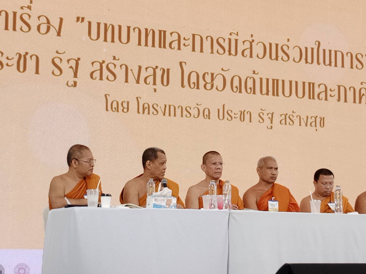 “บทบาทและการมีส่วนร่วมในการขับเคลื่อนโครงการวัด ประชา รัฐ สร้างสุข โดยวัดต้นแบบ และภาคีเครือข่าย”