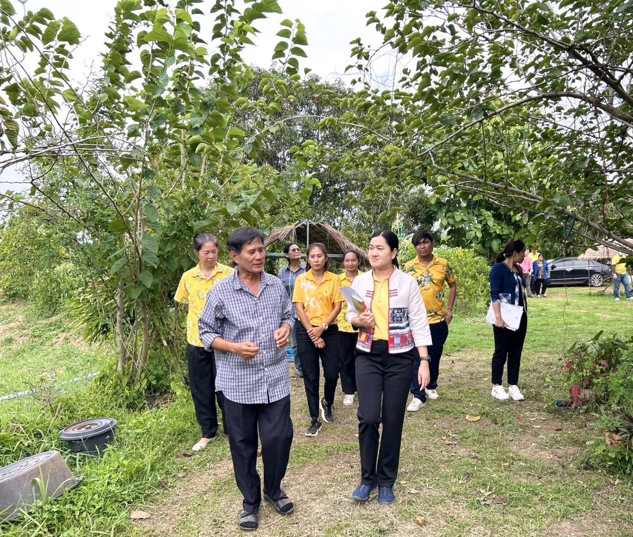 สสช. ลงพื้นที่ติดตามการดำเนินงานศูนย์เรียนรู้การพัฒนาคุณภาพชีวิตตามหลักทฤษฎีใหม่ ประยุกต์สู่ “โคก หนอง นา”